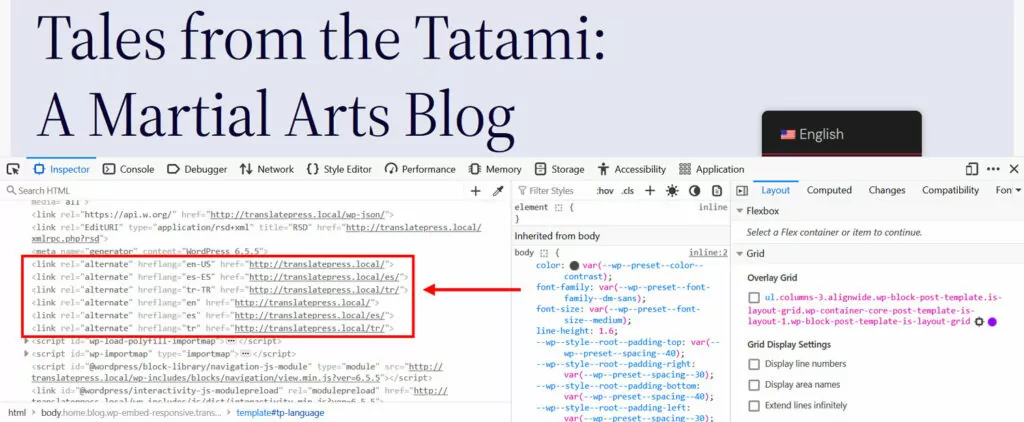 Balises hreflang automatiques dans la page Web HTML pour le succès des blogs internationaux