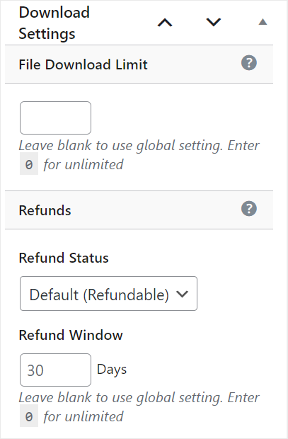 edd download settings