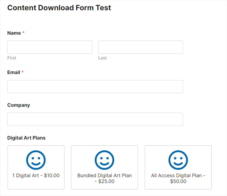 seedprod wpforms sample form