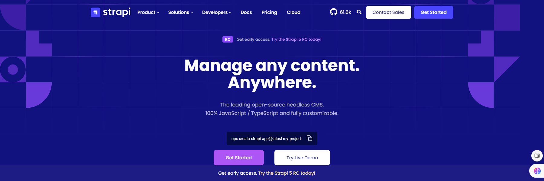 strapi CMS open-source