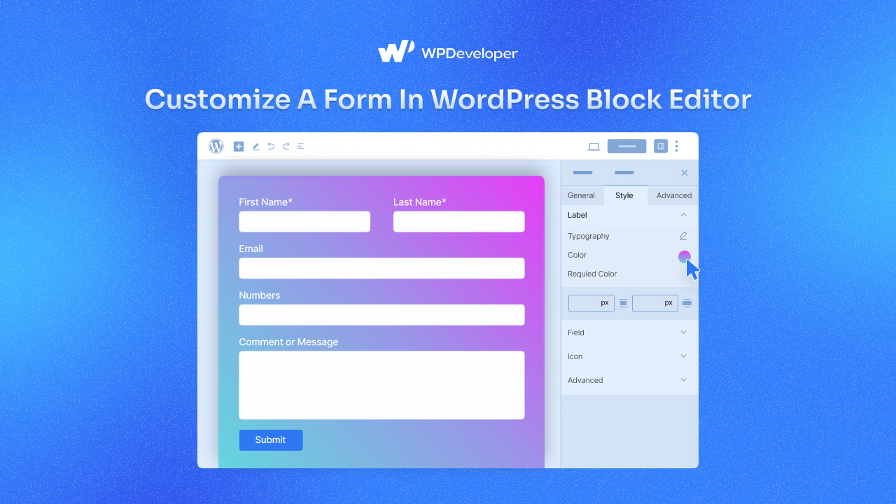 Customize a Form in WordPress Block Editor