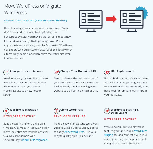 Migrazione di BackupBuddy