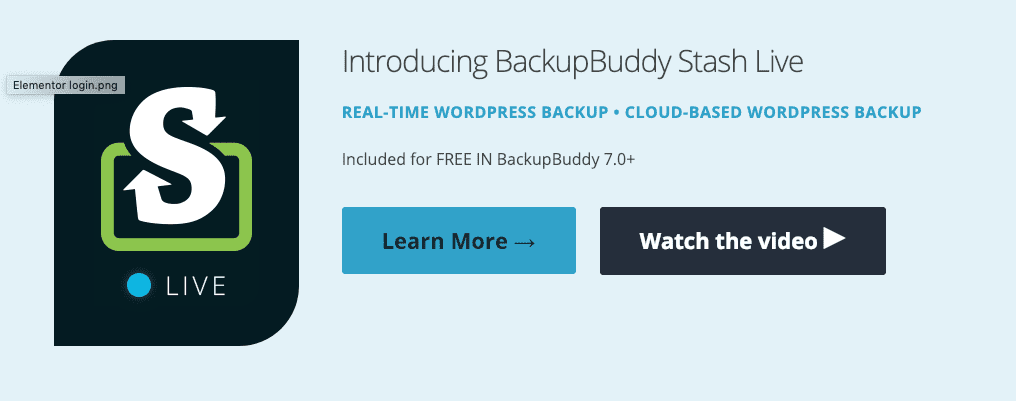 BackupBuddy خبأ