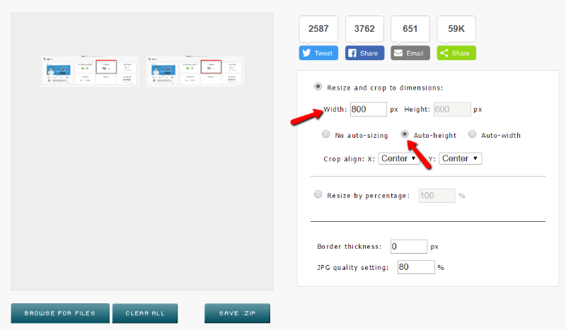 accélérer le chargement de l'image en modifiant les dimensions de l'image