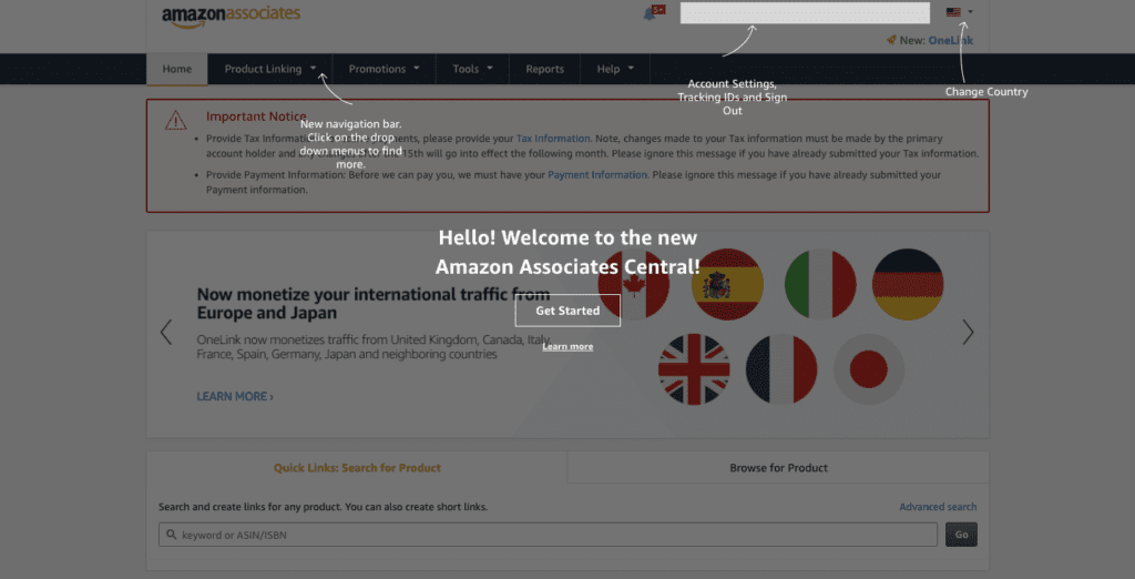 Amazonアソシエイトセントラル