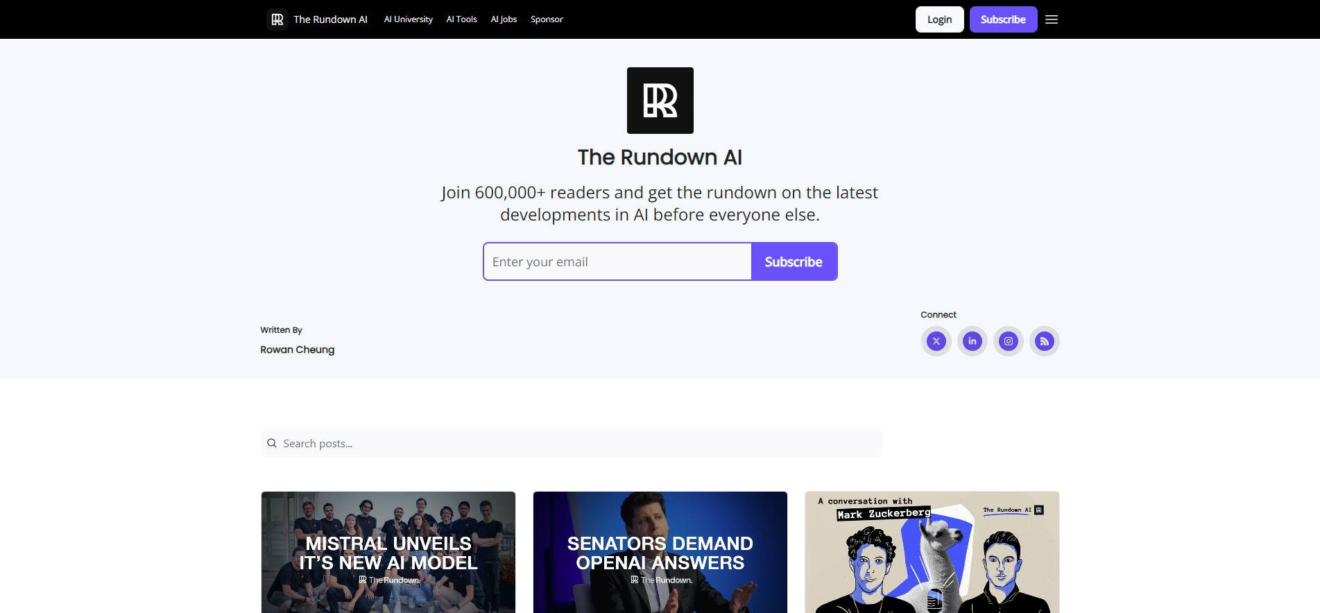 Contoh - The Rundown AI - Buletin Berbayar Freemium