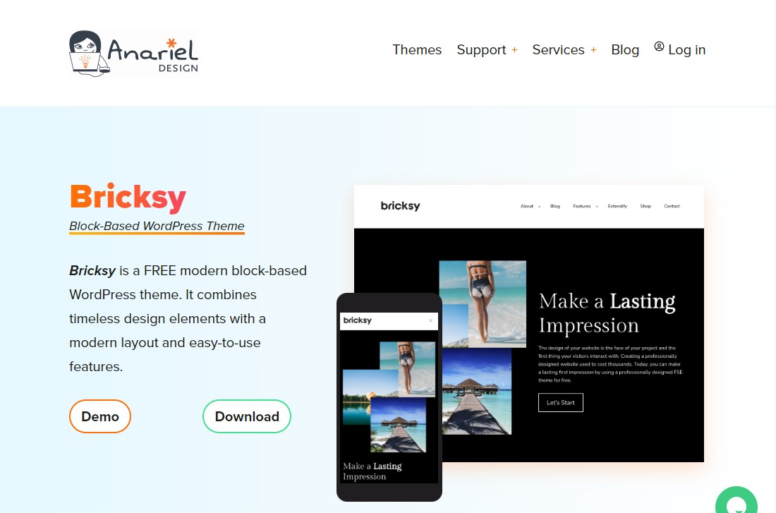 Bricksy - Tema de WordPress basado en bloques