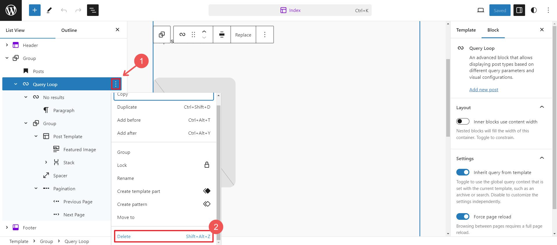 Créer un modèle de page avec des modèles – Étapes 3 et 4