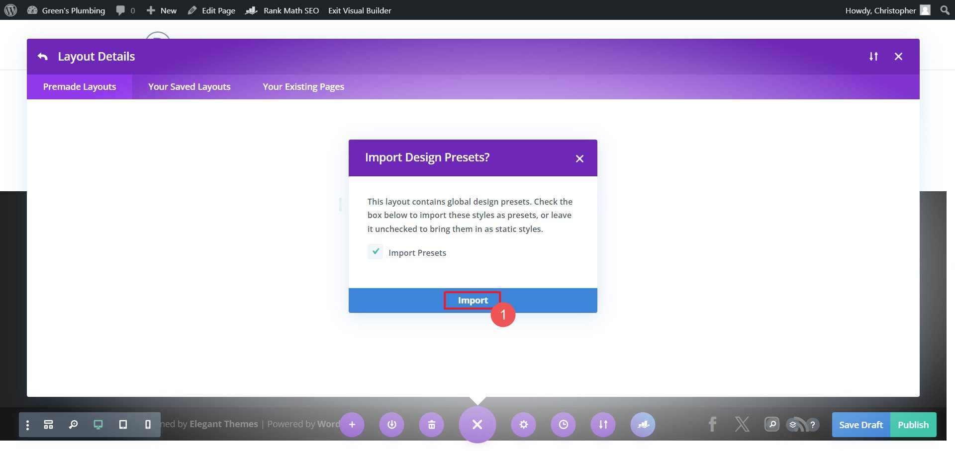 สร้างหน้าใหม่ด้วย Template Divi - ขั้นตอนที่ 9