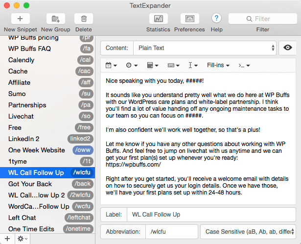 Textexpander