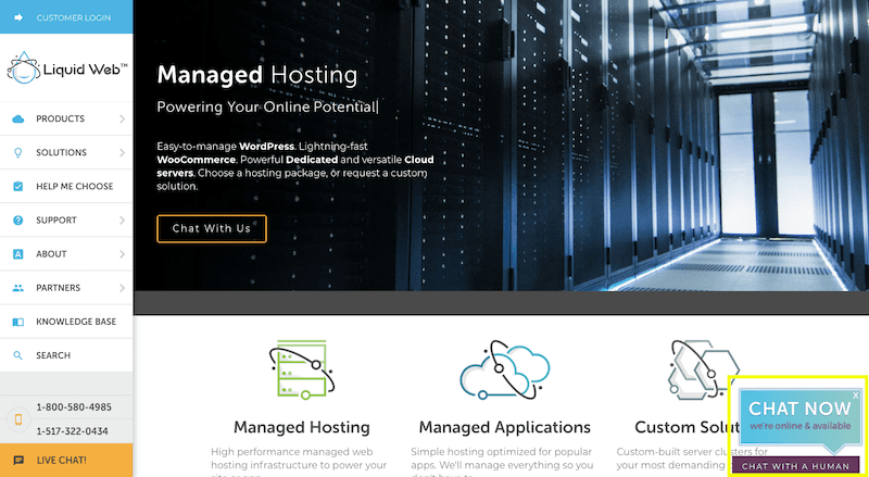 Liquid Web Live-Chat