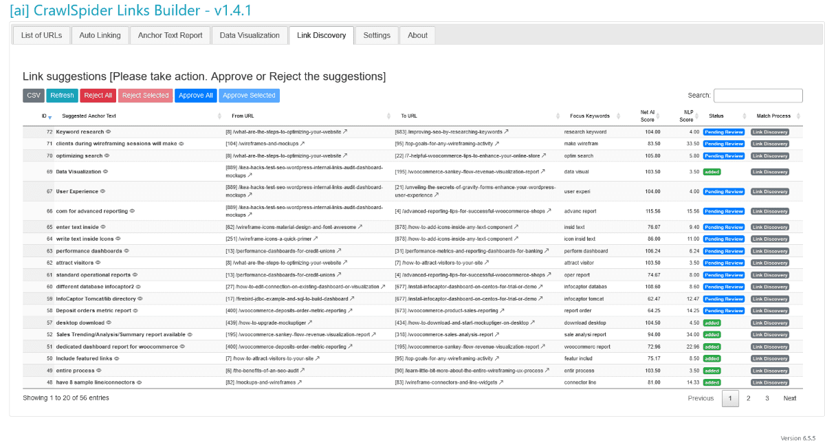 Funzionalità di collegamento automatico su CrawlSpider