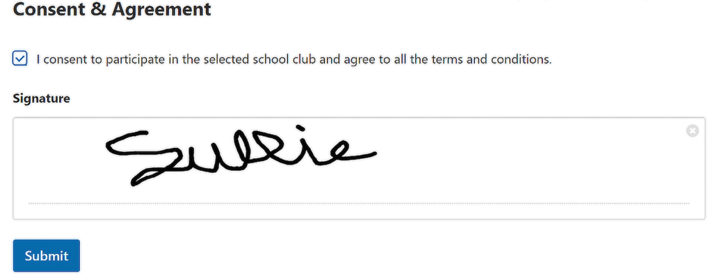 Signed form