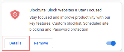 BlockSite Extension Details