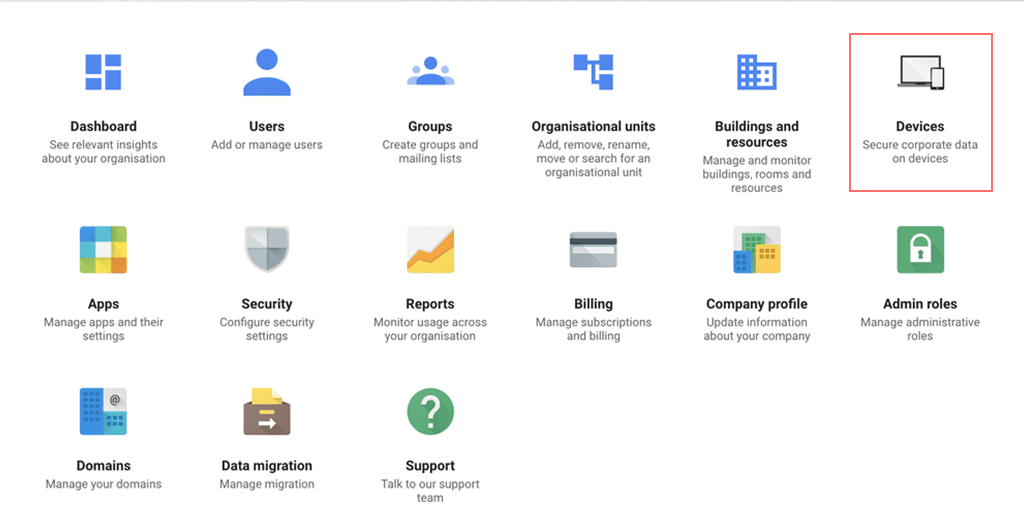 Google Admin Dashboard