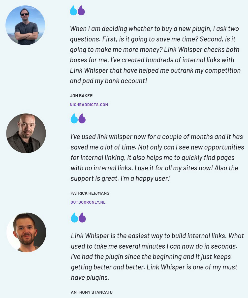 Link testimonianze di Whisper