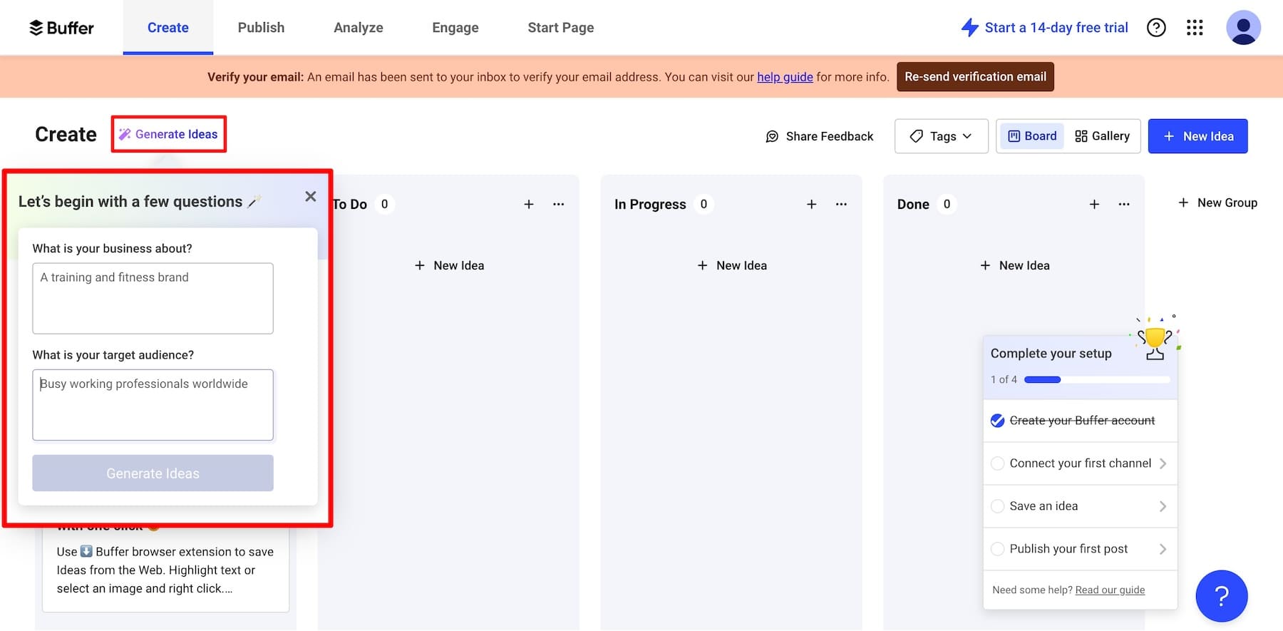 buffer menghasilkan ide menggunakan ai