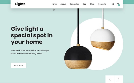 SKT Lights - موضوع WordPress للإضاءة LED