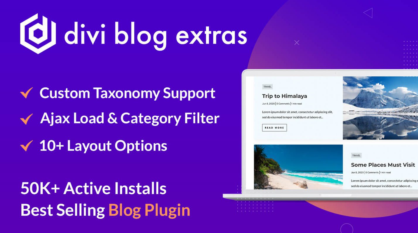 Gambar promosi untuk Divi Blog Extras