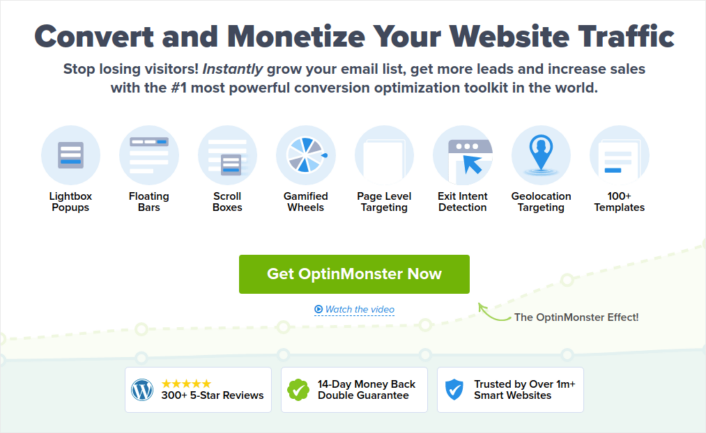 OptinMonster Shopify أدوات التسويق للتحويلات