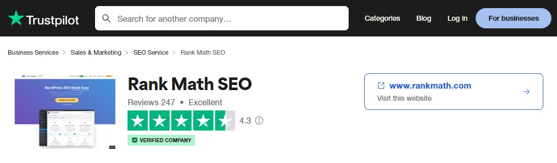 Classifique a classificação do usuário de matemática no site TrustPilot