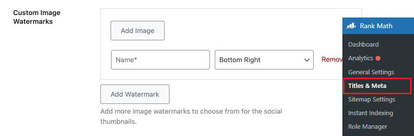 Rank Math Image Watermarks