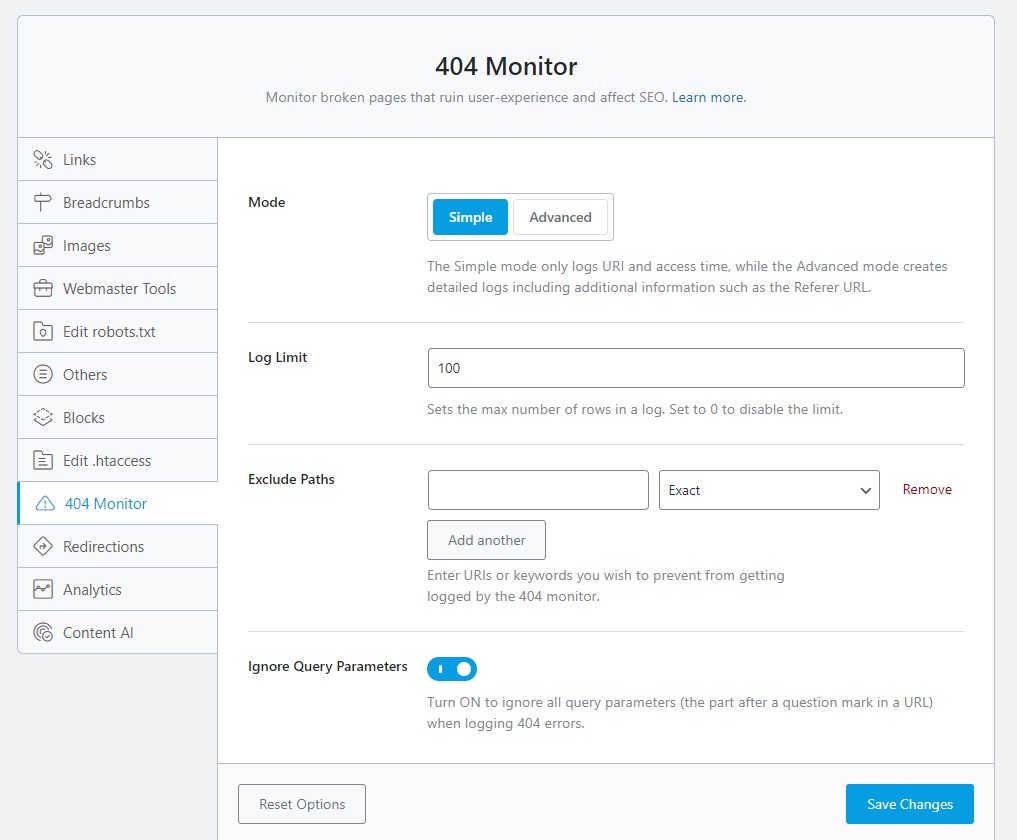 Ranking Math 404 Monitor