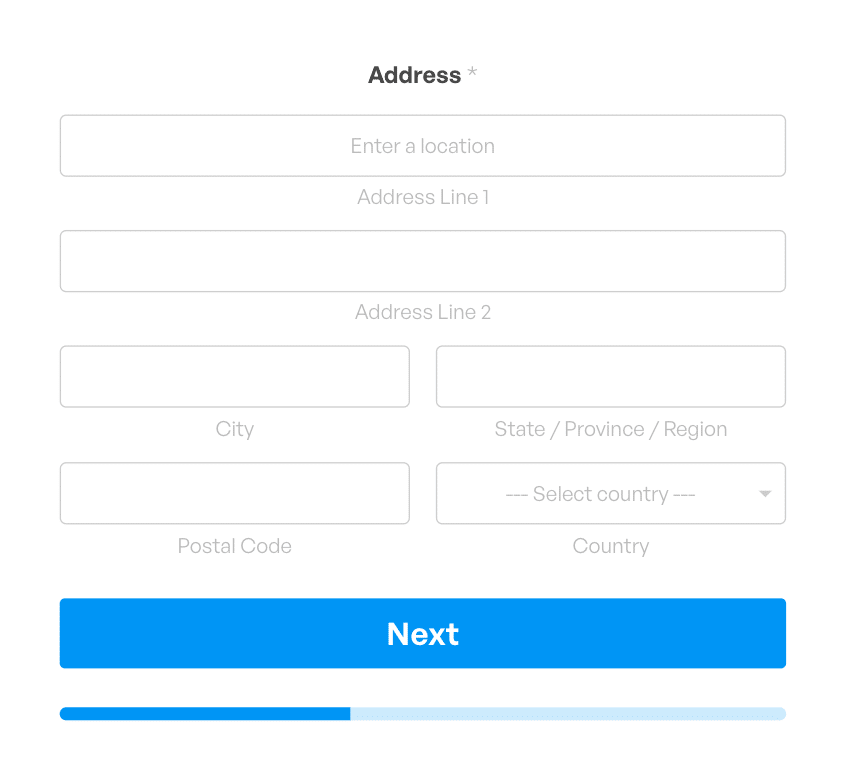 Lead form with address field