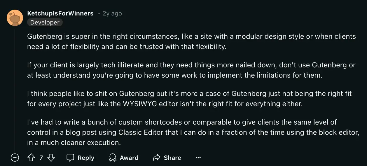 Opinion de l'éditeur de blocs sur de meilleurs outils 5