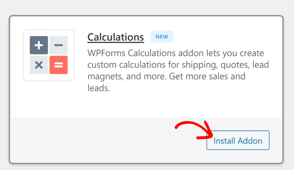 Install calculations addon