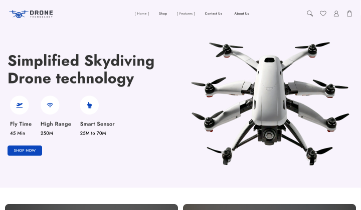 Drone Website Template for WordPress