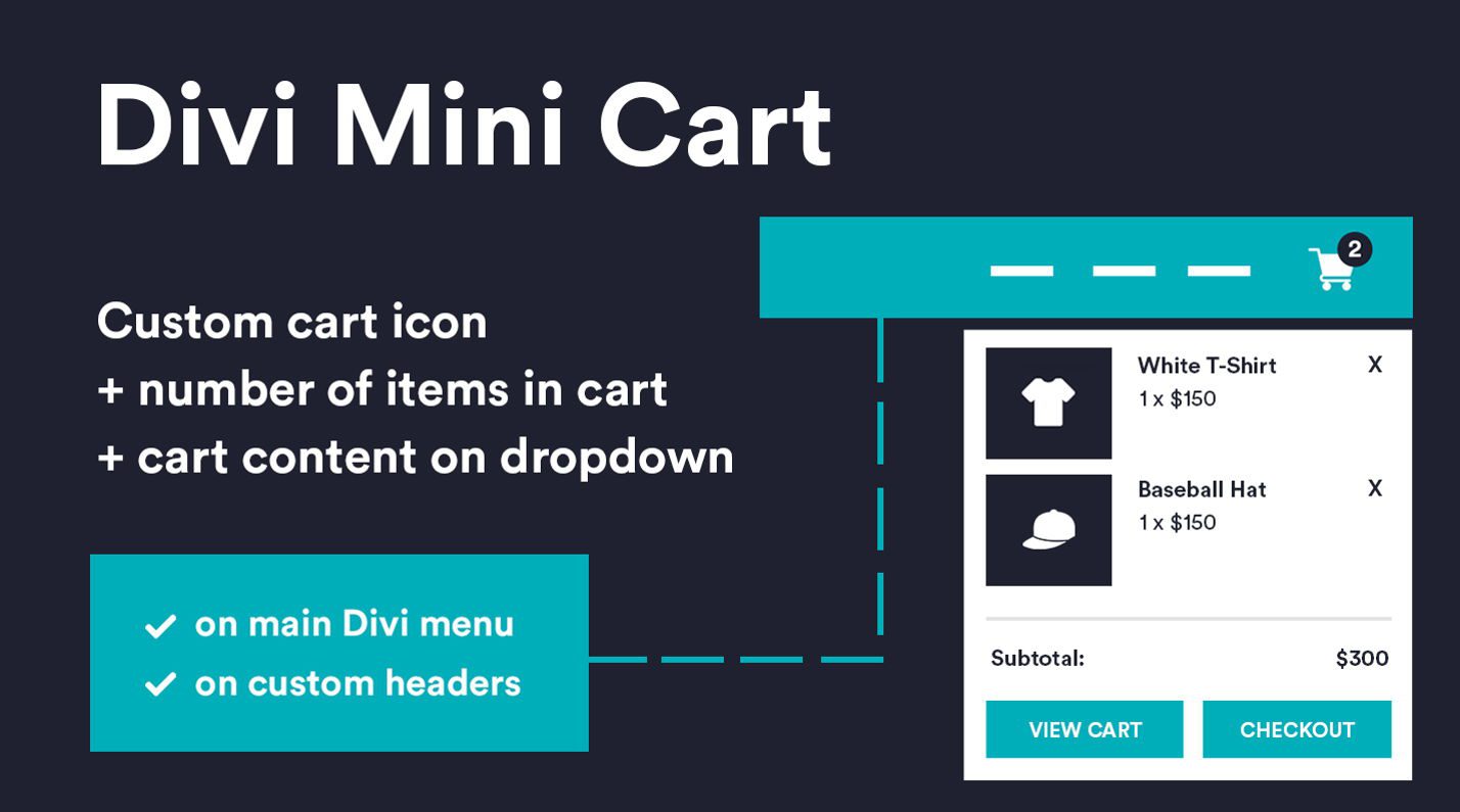 Werbebild für Divi Mini Cart