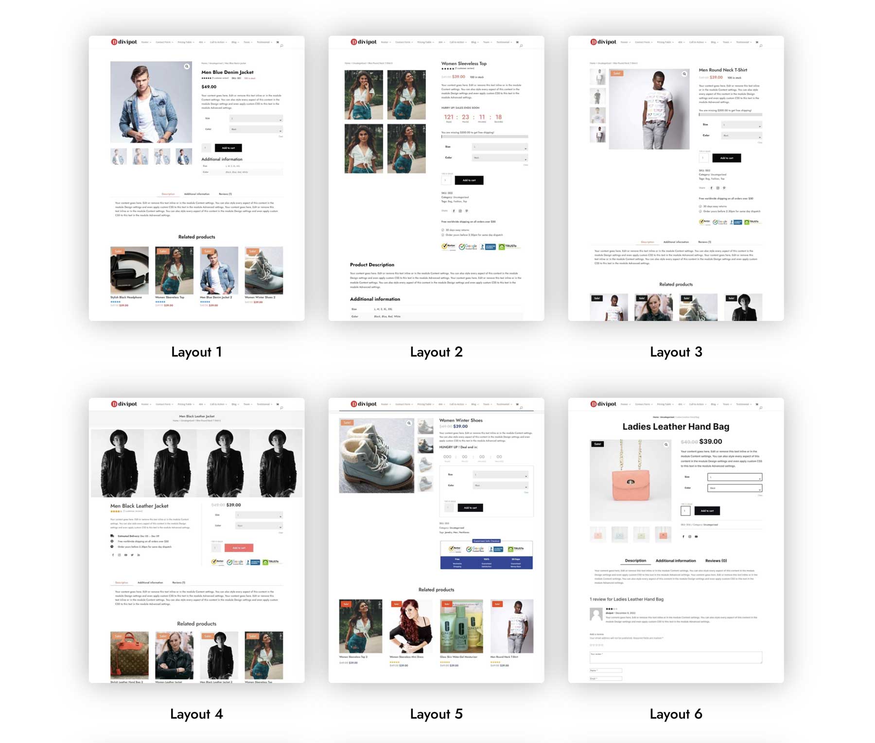 Aspecte ale paginilor magazinului WooCommerce