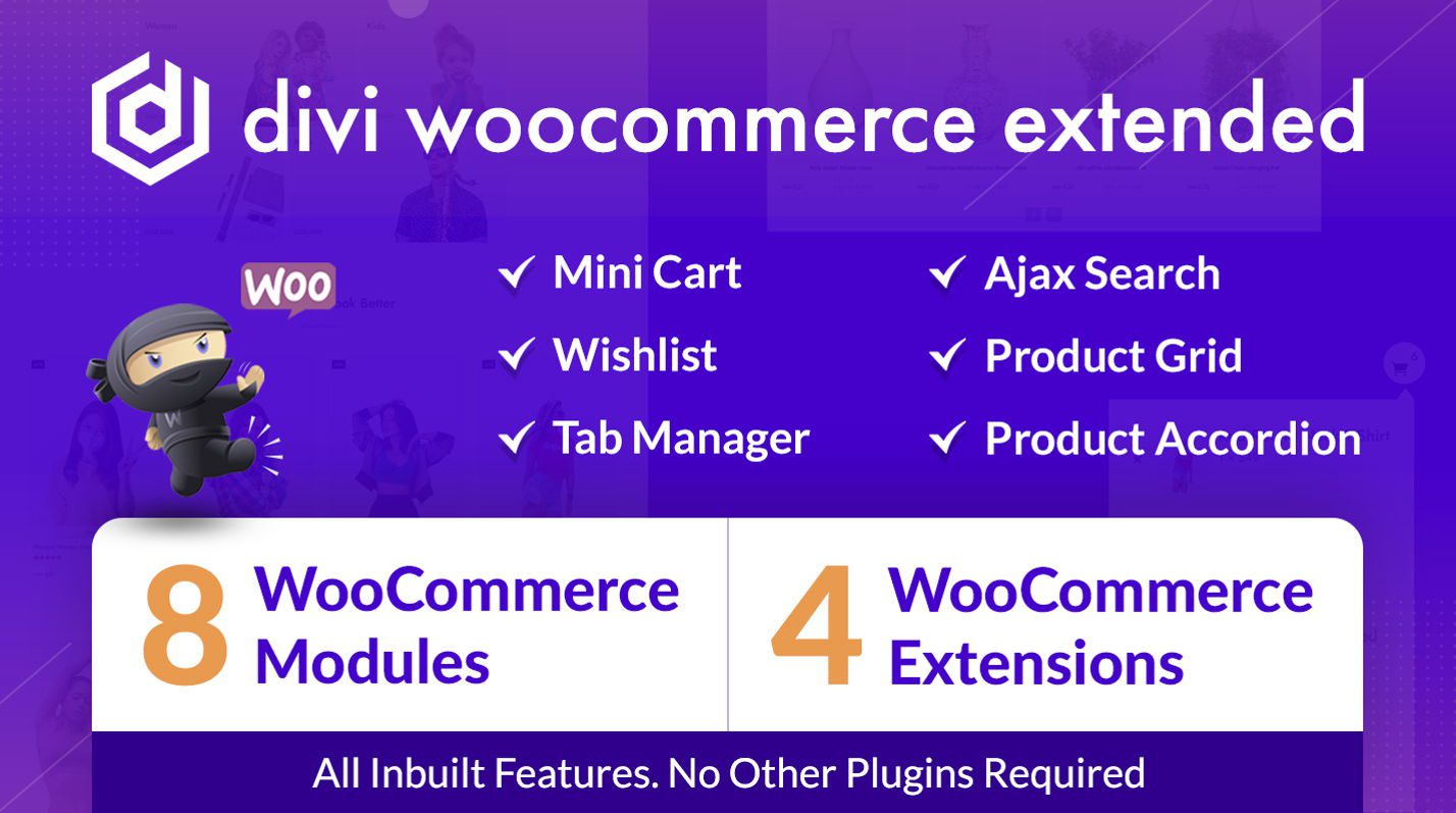 Imagen promocional de Divi WooCommerce Extended