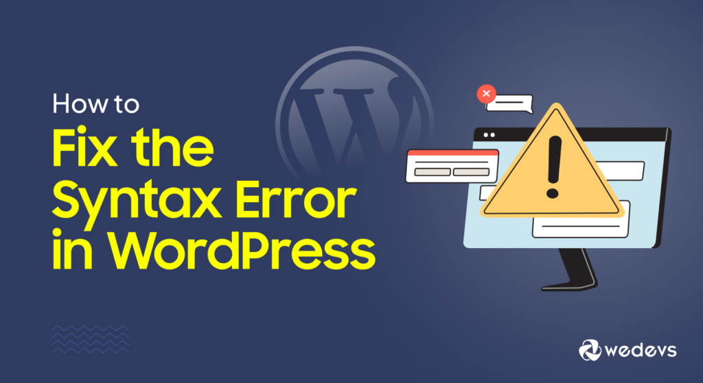 Esta es la imagen principal de cómo corregir el error de sintaxis en WordPress