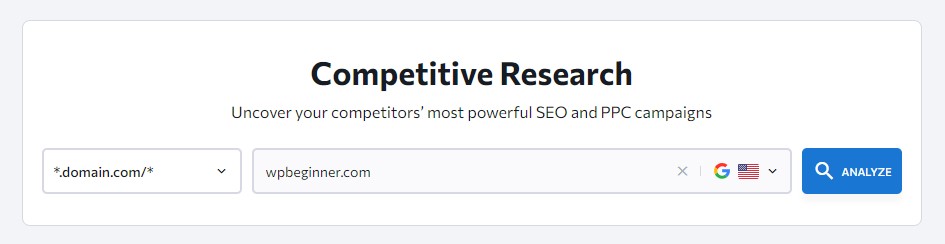 Investigación de la competencia en el ranking SE