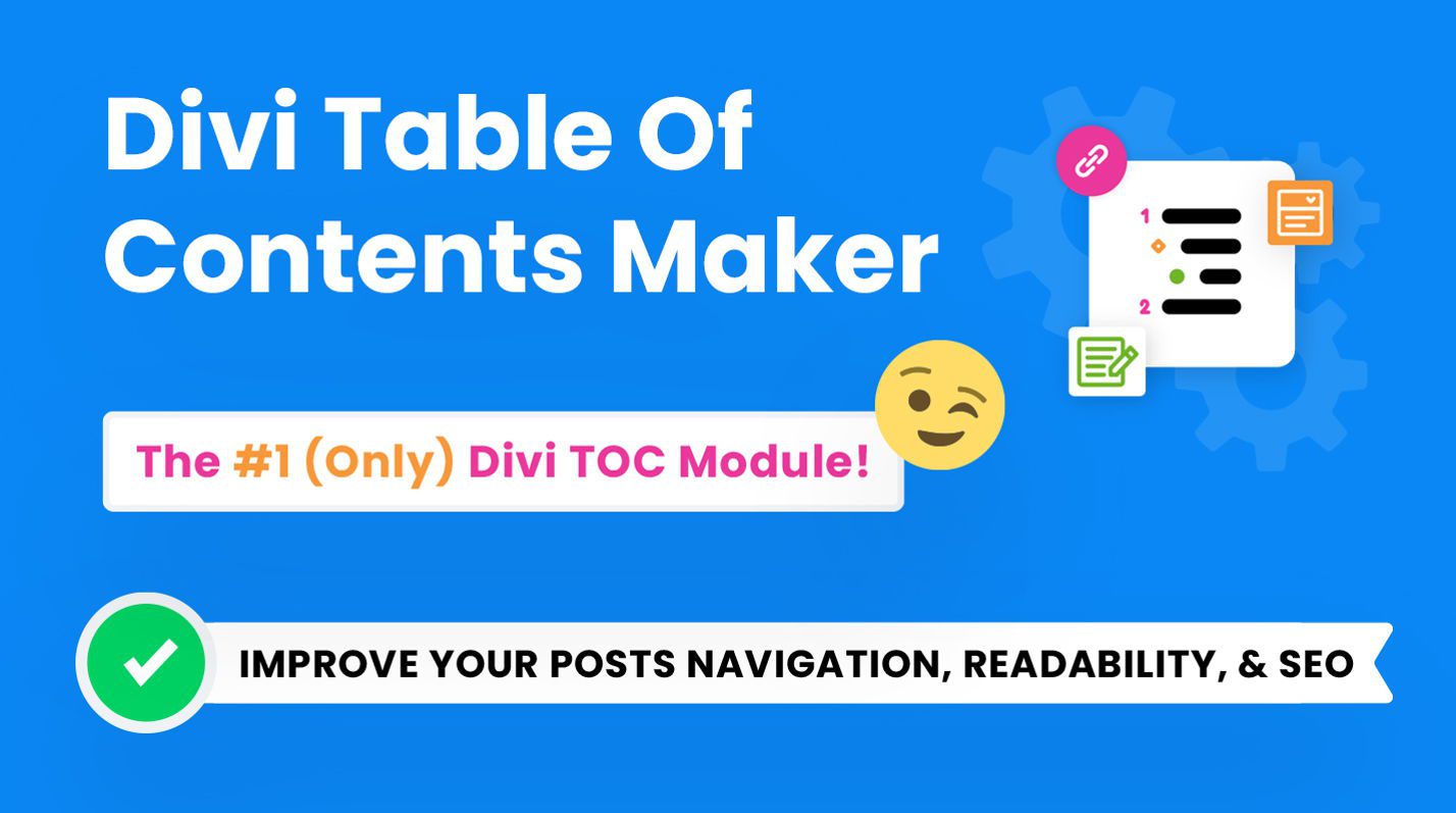 Immagine promozionale per Divi Table Of Contents Maker