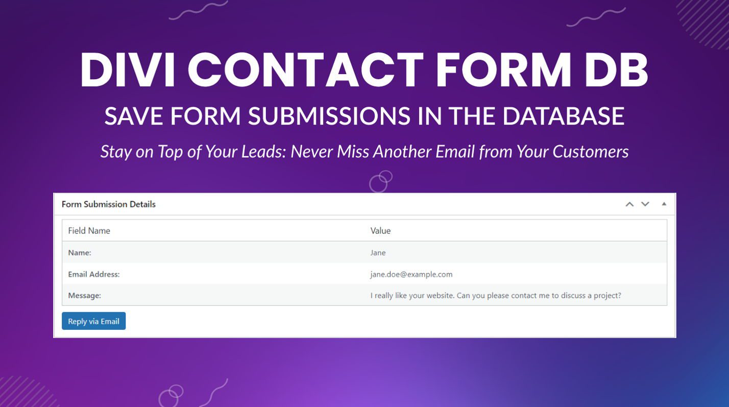 Formular de contact Divi DB