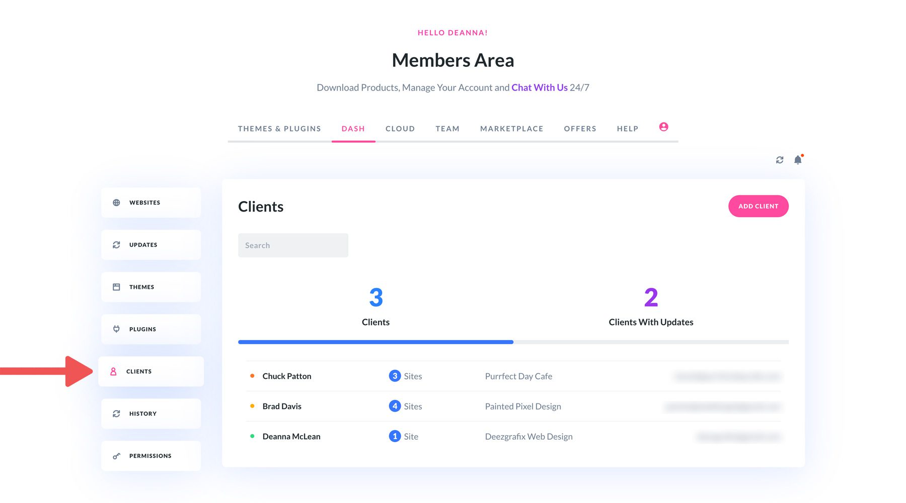 Divi Dash-Client-Dashboard