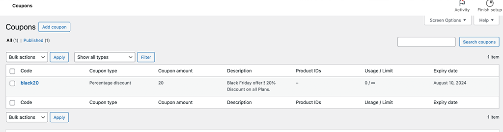 Woocommerce Coupon Dashboard