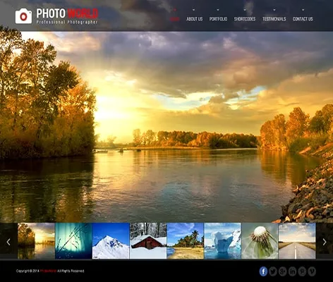 Photo World PRO - Tema de WordPress para galería profesional