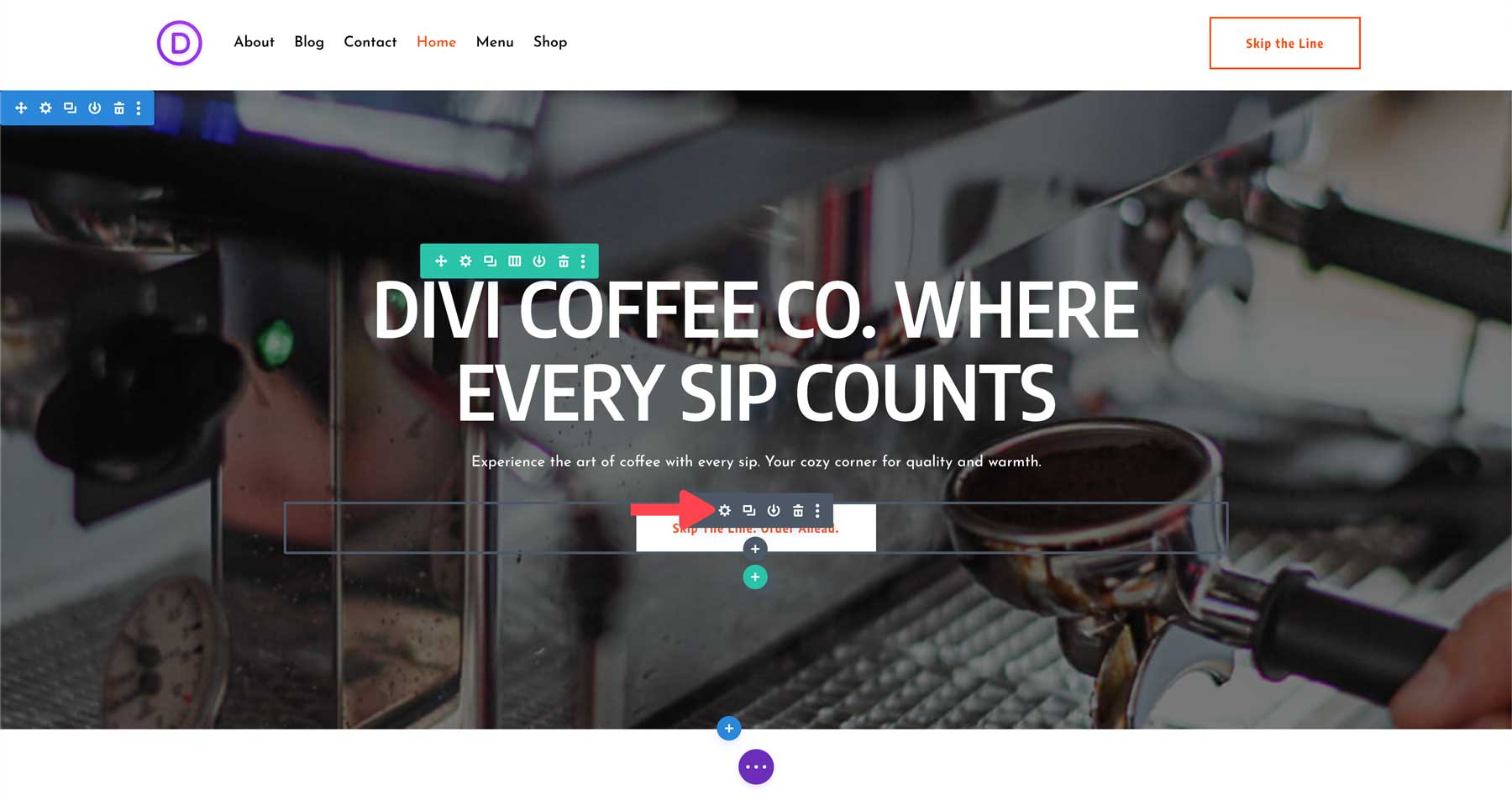 site de starter de cafea pentru divi