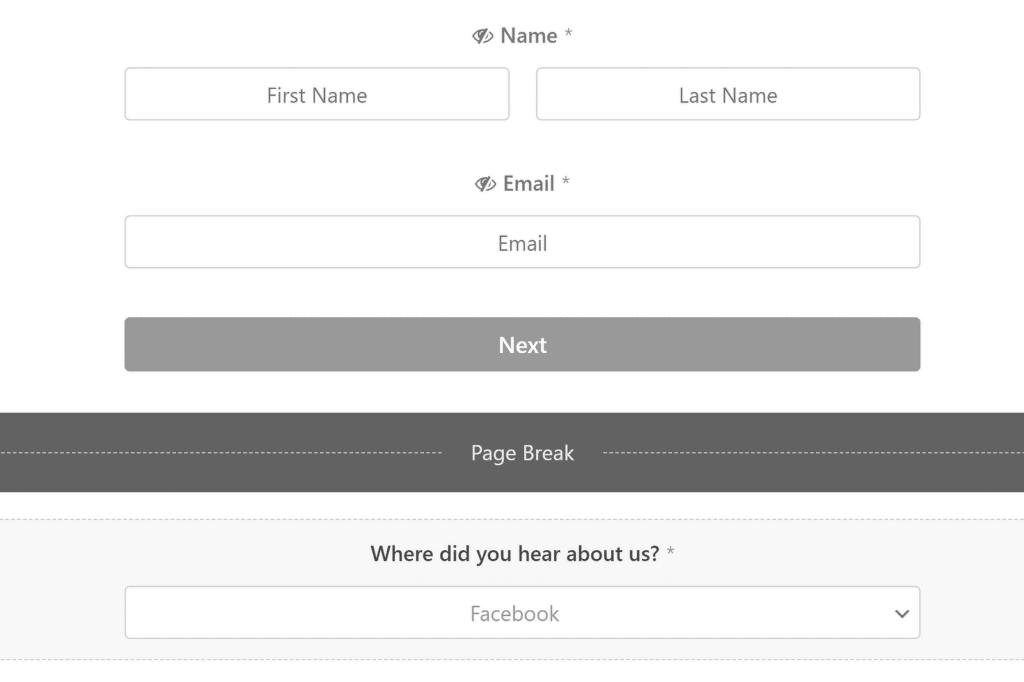 Lead form fields rearranged