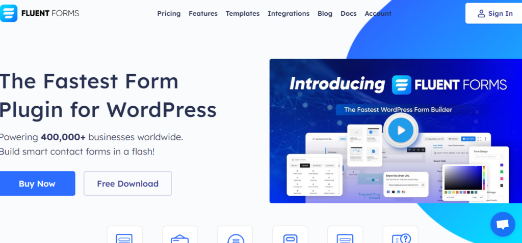 Plugin Fluent Forms - alternative WPForms