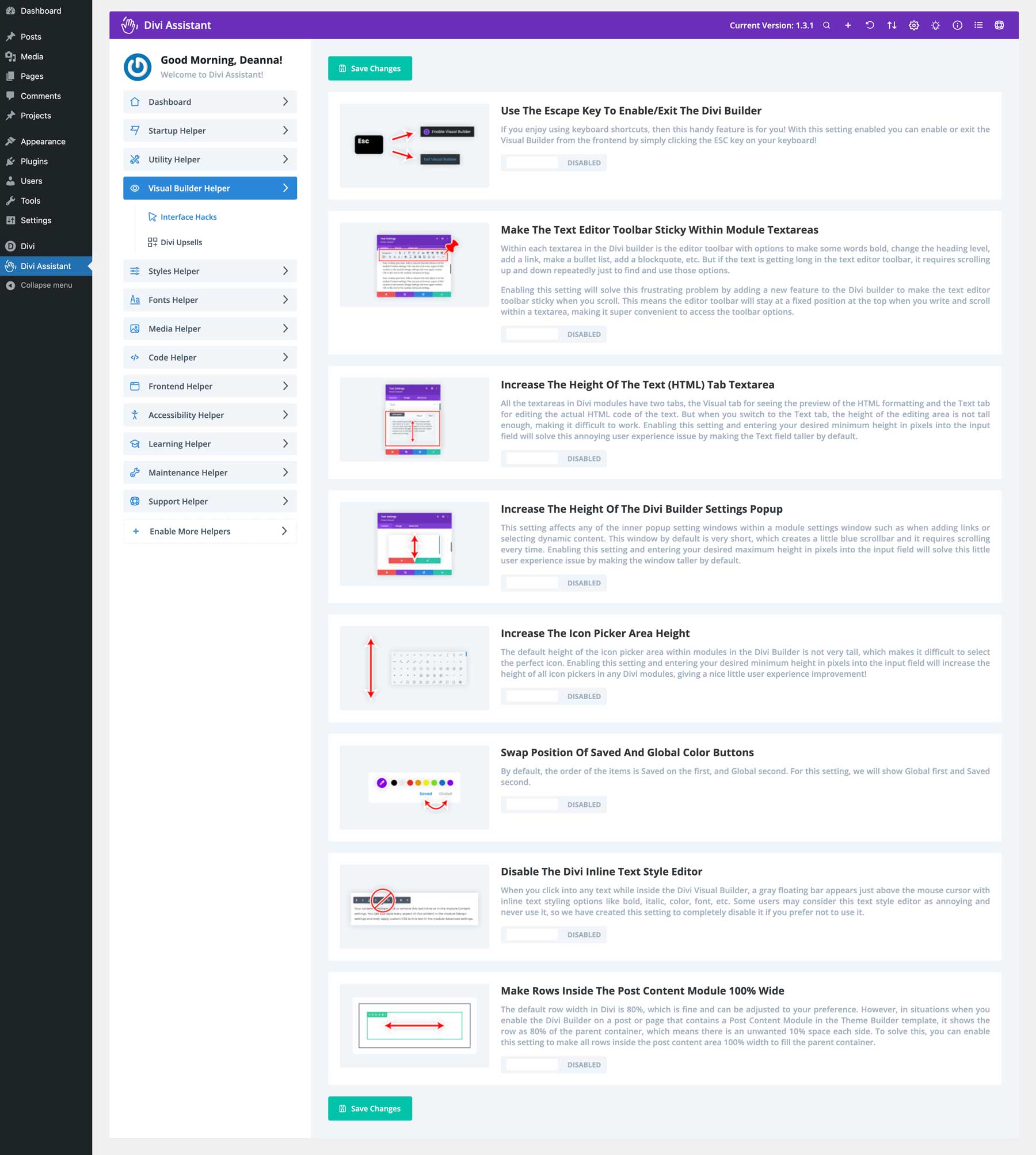 Ajutor Visual Builder