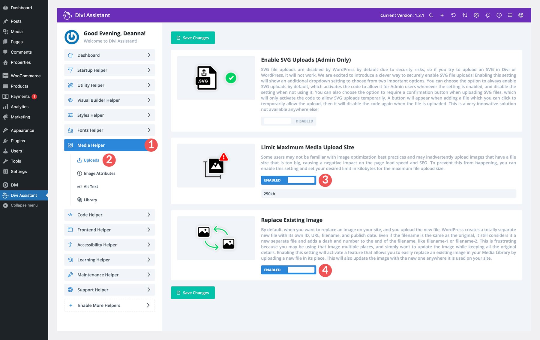 在 Divi Assistant 中设置图像的最大文件大小