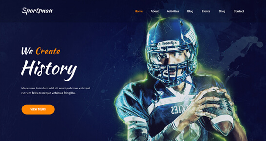 Tema WordPress sportiv sportiv