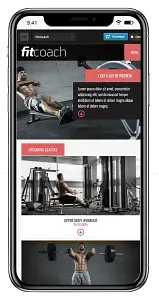 Mobiles Modell zum FitCoach-Thema.