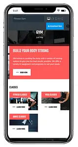 Mobiles Modell des Bootstrap-Fitness-Themas.