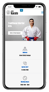 Machetă mobilă cu tema SKT Karate.